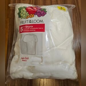 NWT Youth Size Large Fruit of the Loom Tshirt 5 pack